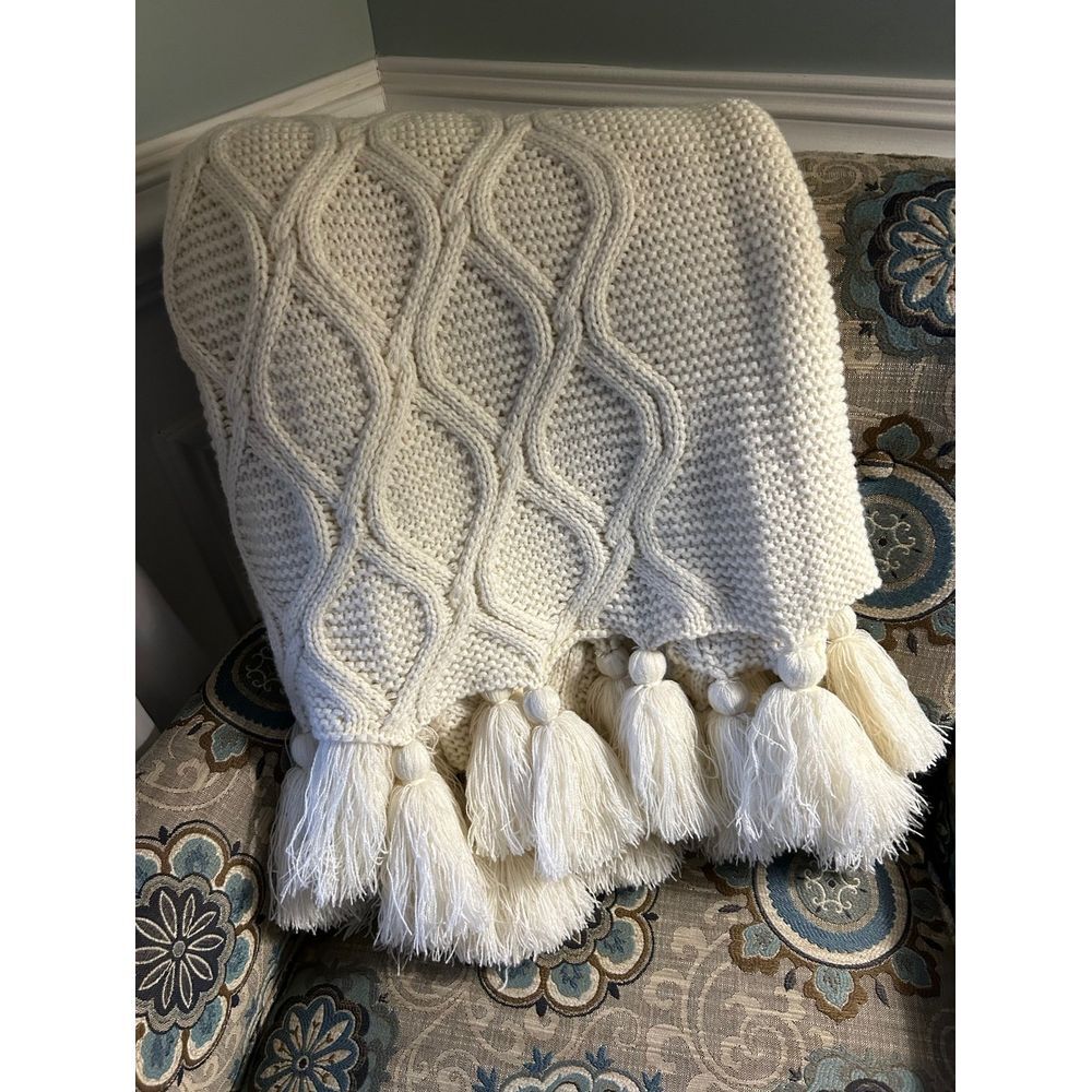 Acrylic Cream Colored Throw